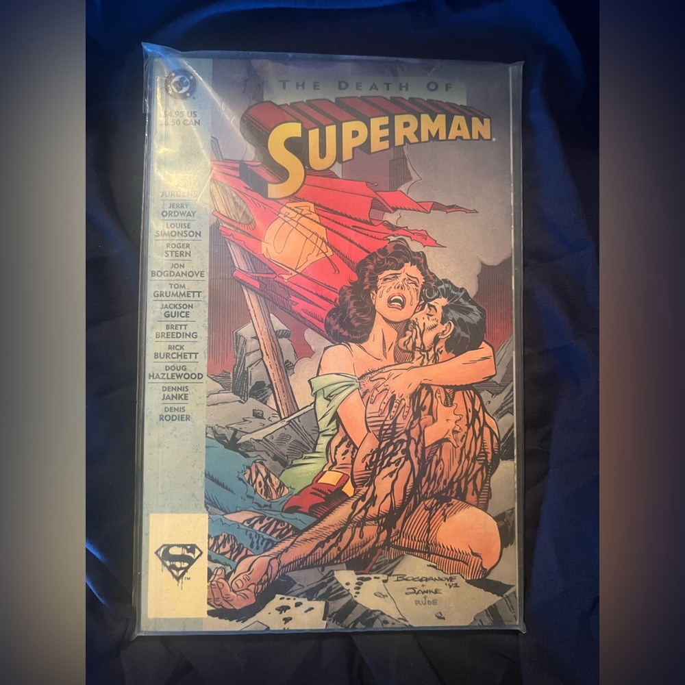 The Death of Superman Comic Book 1st Edition Print 1993